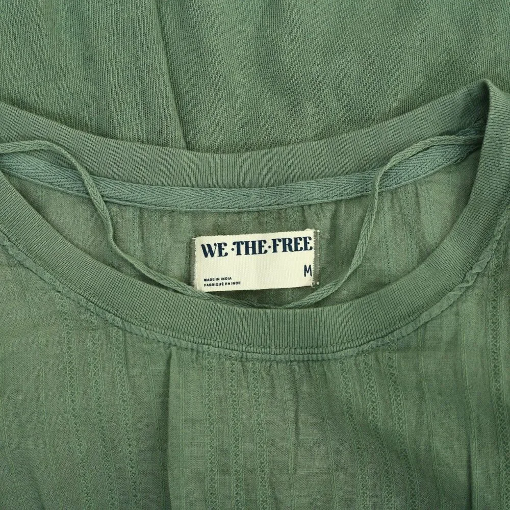 Free People We The Free Dorothy Tee Tunic Top Oversized Lace Green M 286488 - Picture 7 of 7